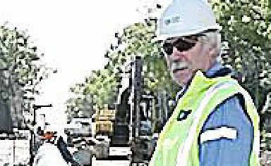 A construction co-ordinator oversees pipe installation on the Agnes Water Seventeen Seventy Integrated Water Project. A construction co-ordinator oversees pipe installation on the Agnes Water Seventeen Seventy Integrated Water Project.